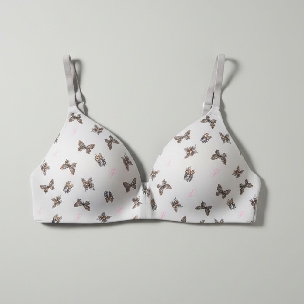 PINK by Victoria's Secret Wear Everywhere Wire Free Bra Butterfly Print Logo